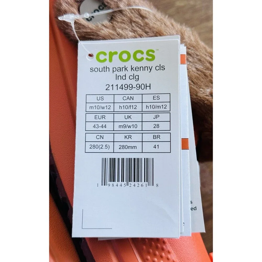 Men’s Size 10 / Women’s Size 12 Crocs South Park Kenny Lined Classic Clog NIB